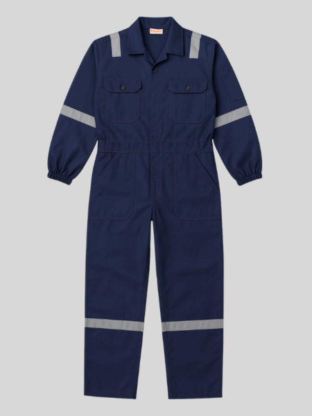 R015 - Navy Blue Boiler Suit Heavy Duty Cotton Workwear