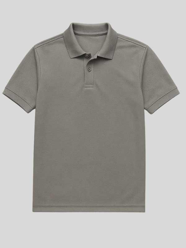 SA64 - Grey 60% Cotton 40% Polyester Polo Tshirt