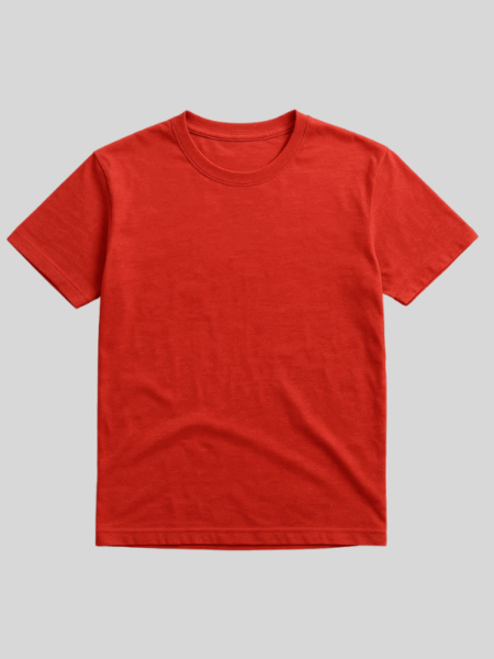 P1 - Red 100% Cotton Round Neck Tshirt