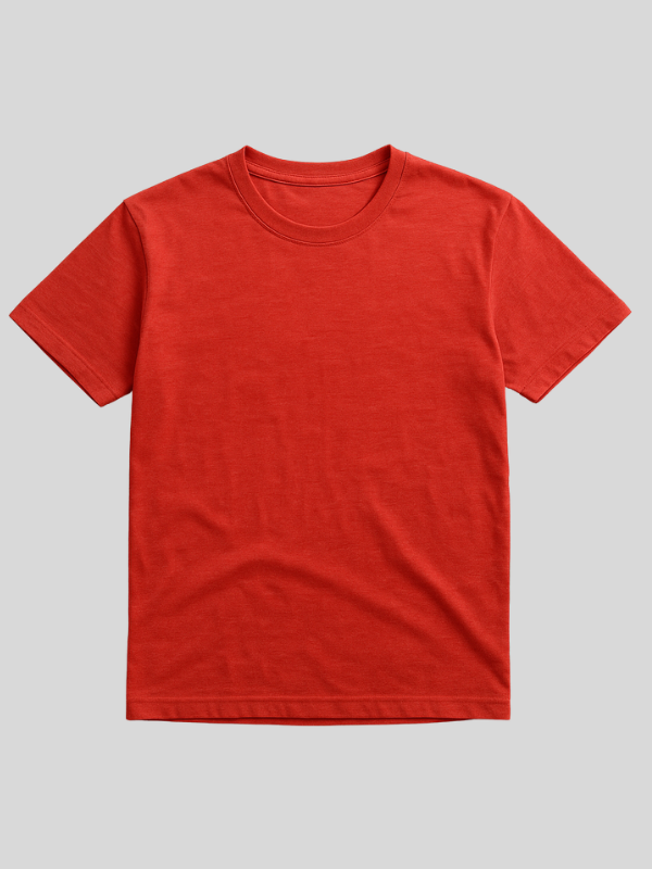 P2 - Red 100% Polyester Round Neck Tshirt