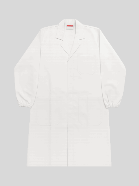 LC1 - White Anti Acid Lab Doctors Coat