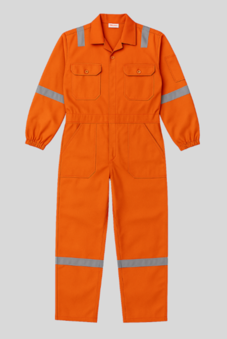 R015 - Orange Boiler Suit Heavy Duty Cotton Workwear