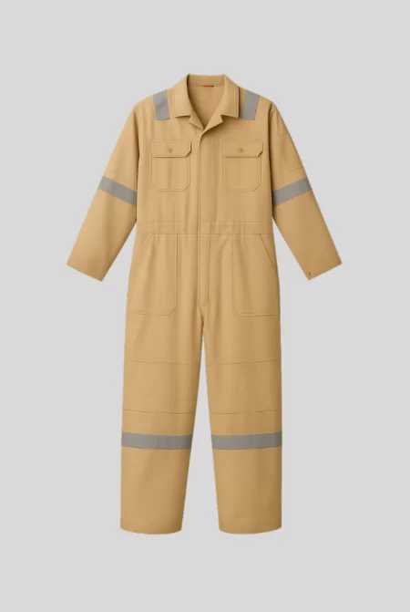 R018 - Beige Boiler Suit Heavy Duty Polyester Workwear