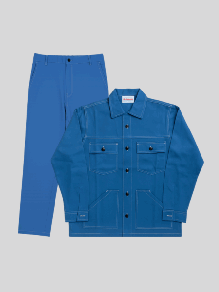 RS20 - Blue Cotton Jacket and Pant Set